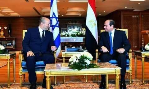 الرئيس المصري يستقبل رئيس الوزراء الإسرائيلي بشرم الشيخ