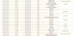 جدول المزاين 1443 المواعيد الجديدة بعد التحديث