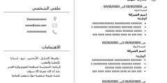 نموذج سيرة ذاتية عربي وانجليزي جاهز وورد ومفرغ doc