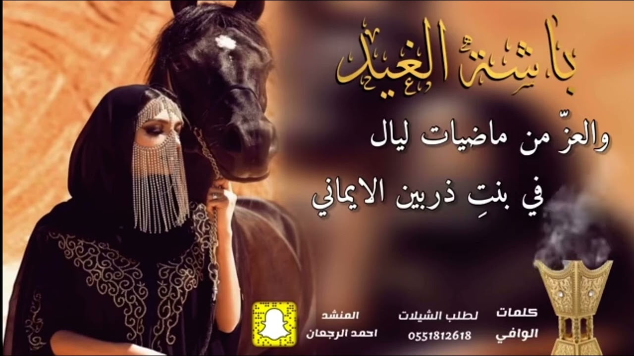 كلمات شيلة باشة الغيد احمد الرجعان