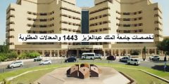 تخصصات جامعة الملك عبدالعزيز  1443 والمعدلات المطلوبة