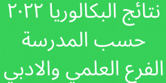 نتائج بكالوريا حسب المدرسة