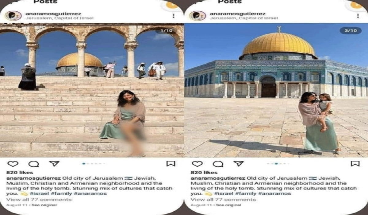 صور الفتاة الاسبانية في المسجد الاقصى