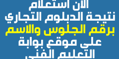 ظهور نتيجة دبلوم التجارة الدور الثاني 2022 برقم الجلوس والاسم