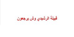 هل يتزوج الرشيدي من القبائل الاخرى _ الرشيدي وش يرجعون